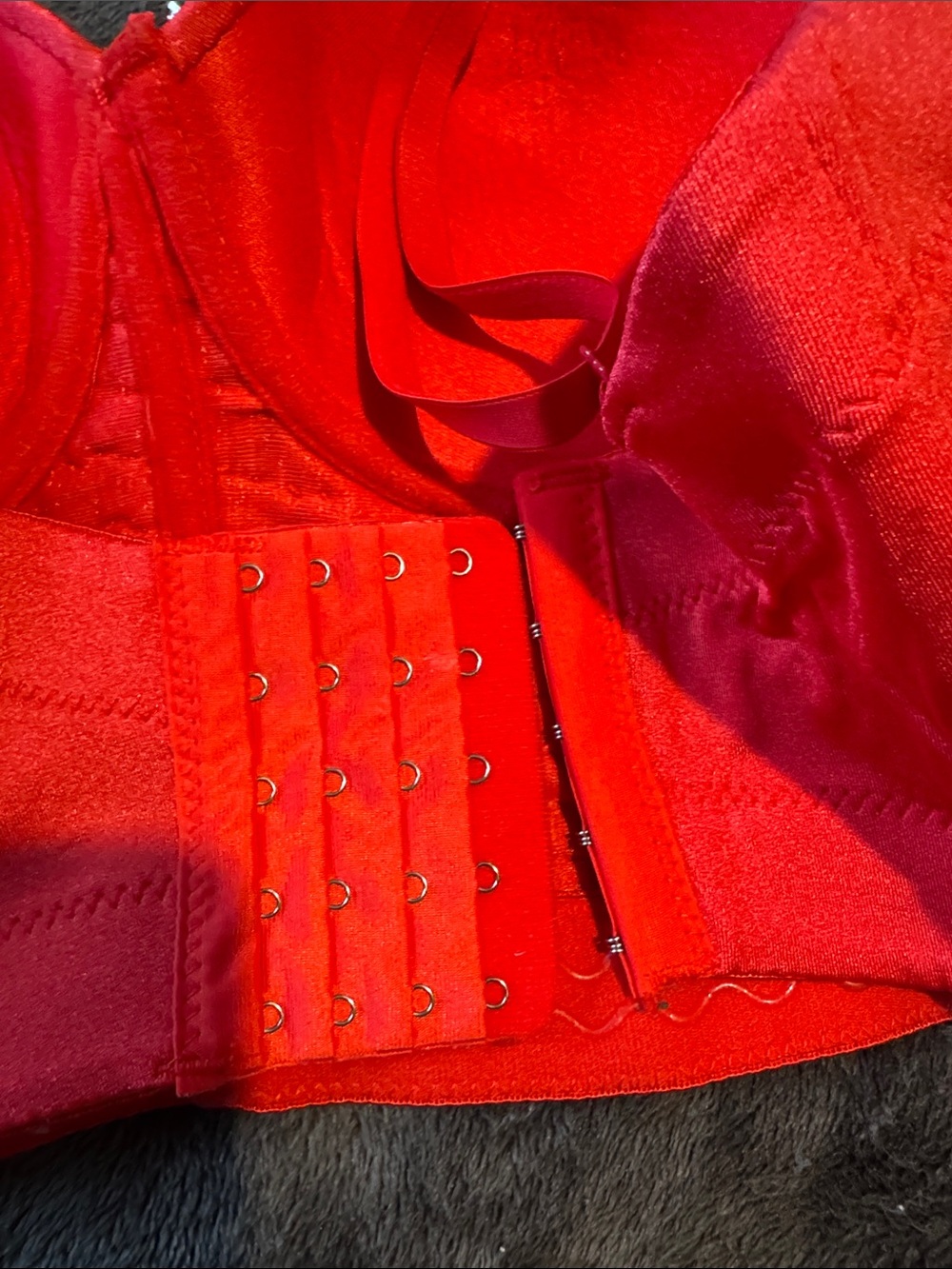 Windsor Red Beaded Bustier Corset Crop Top - Picture 5 of 5